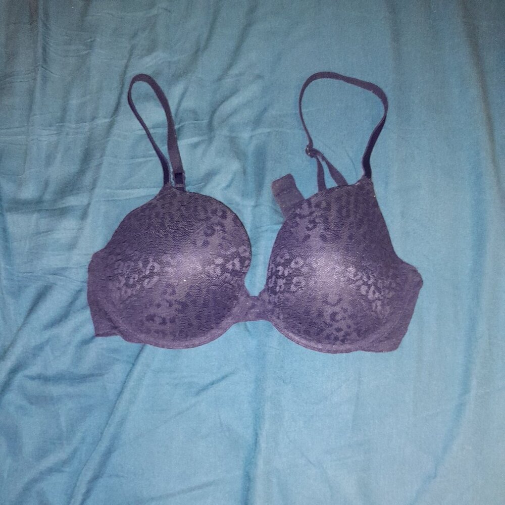 Blue Lacey bra